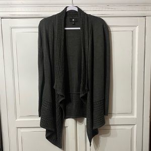 Gray cardigan sweater